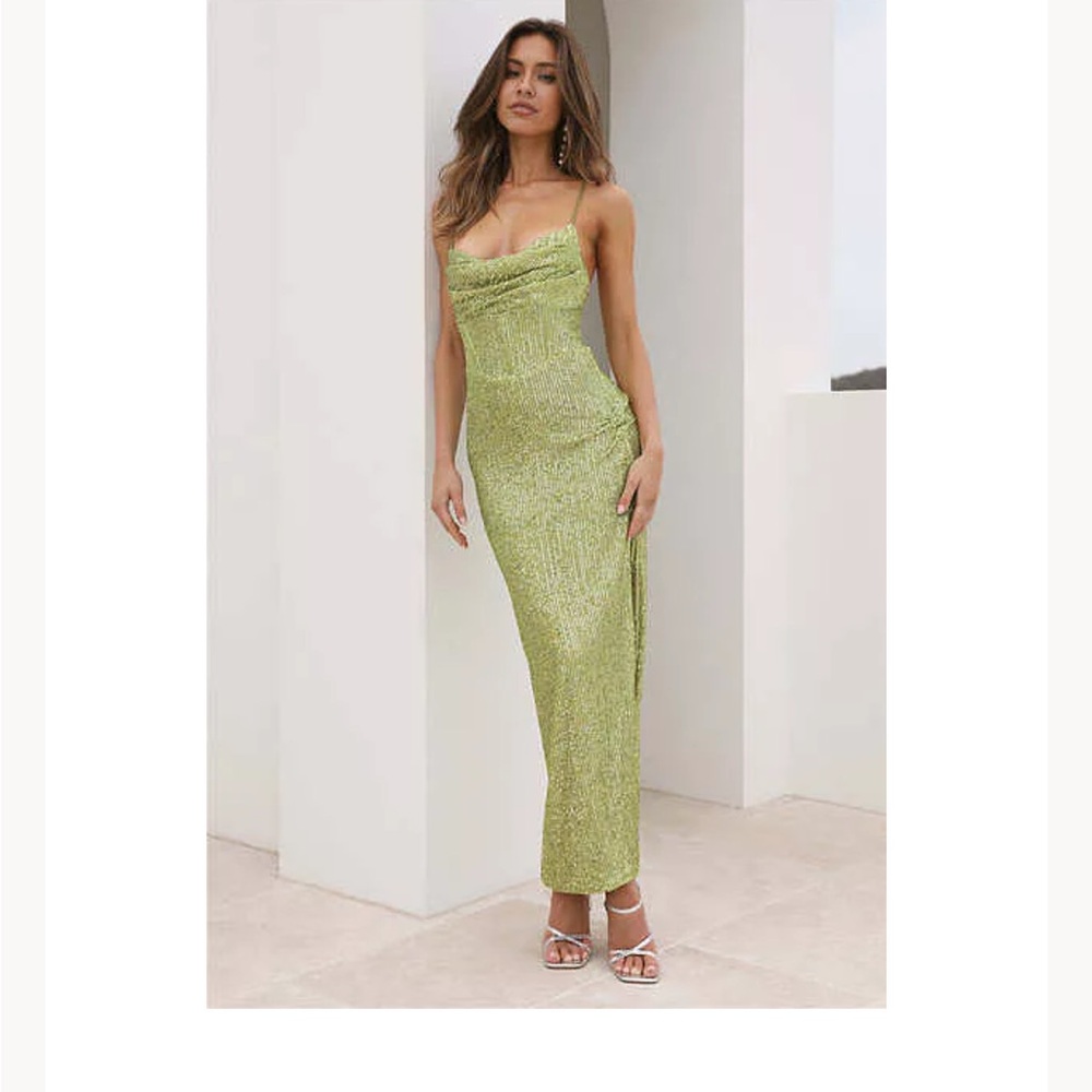 Hello Molly Green Sequins Prom – Wedding Guest / Party – Size 6